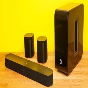 SONOS 2.0 Channel Sound – Black & Sub (Gen 3) Wireless Subwoofer – Black – PLACE
