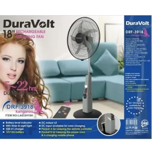 DURAVOLT 18" R/FAN DRF-3918 Kangaroo, 12V7Ah battery