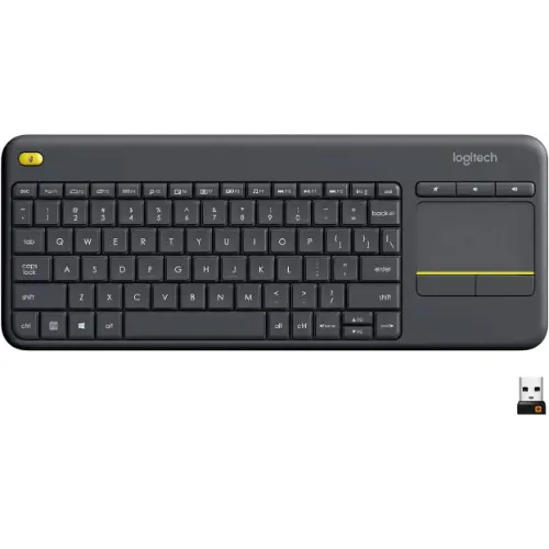 Logitech K400 Plus Wireless Keyboard Built-In Touchpad-DARK-US INT'L-2.4GHZ -INTNL